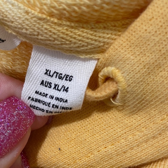 Roxy XL Tie Dye Yellow and Brown Hoodie Sweatshirt Pullover - Picture 4 of 8